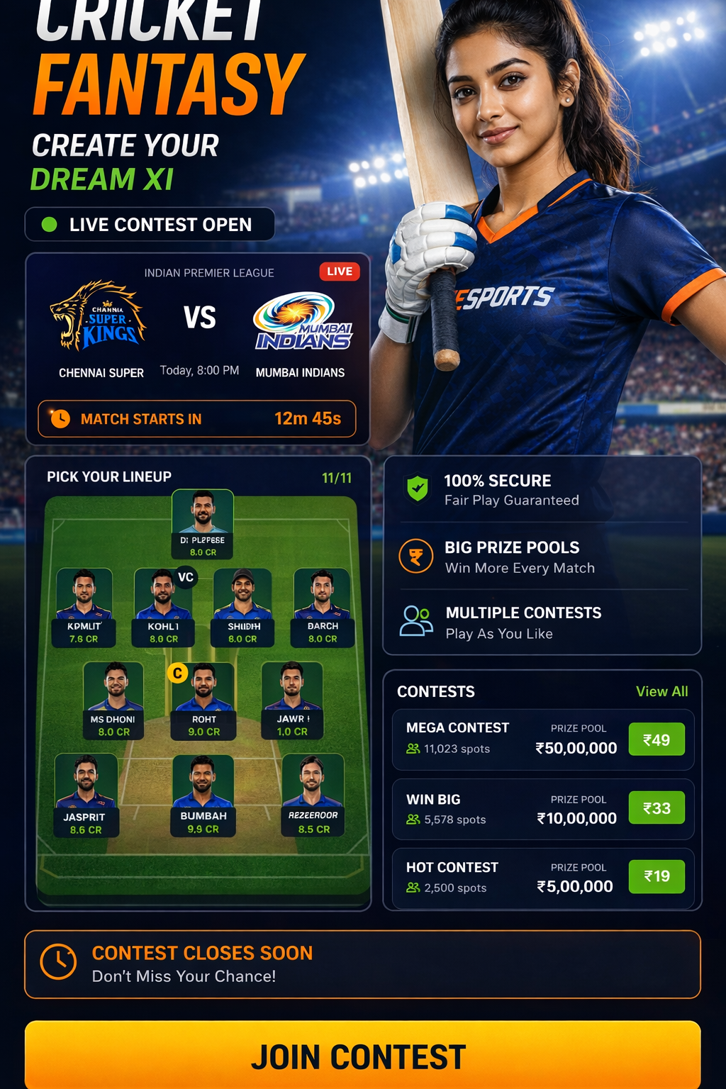 Cricket 11 App cricket matchday visual